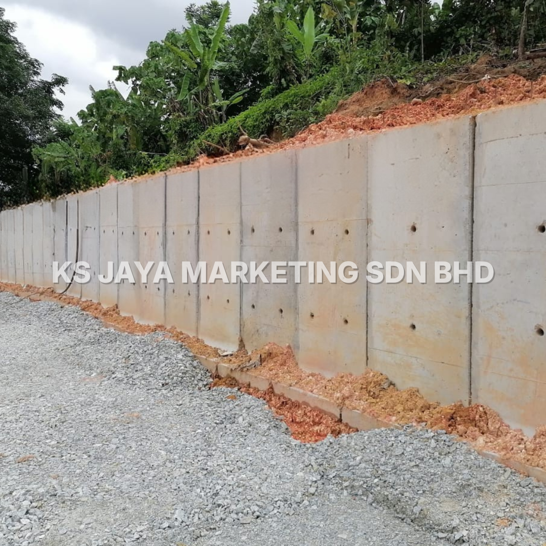 L-Shape Retaining Wall for Industrial Construction Project